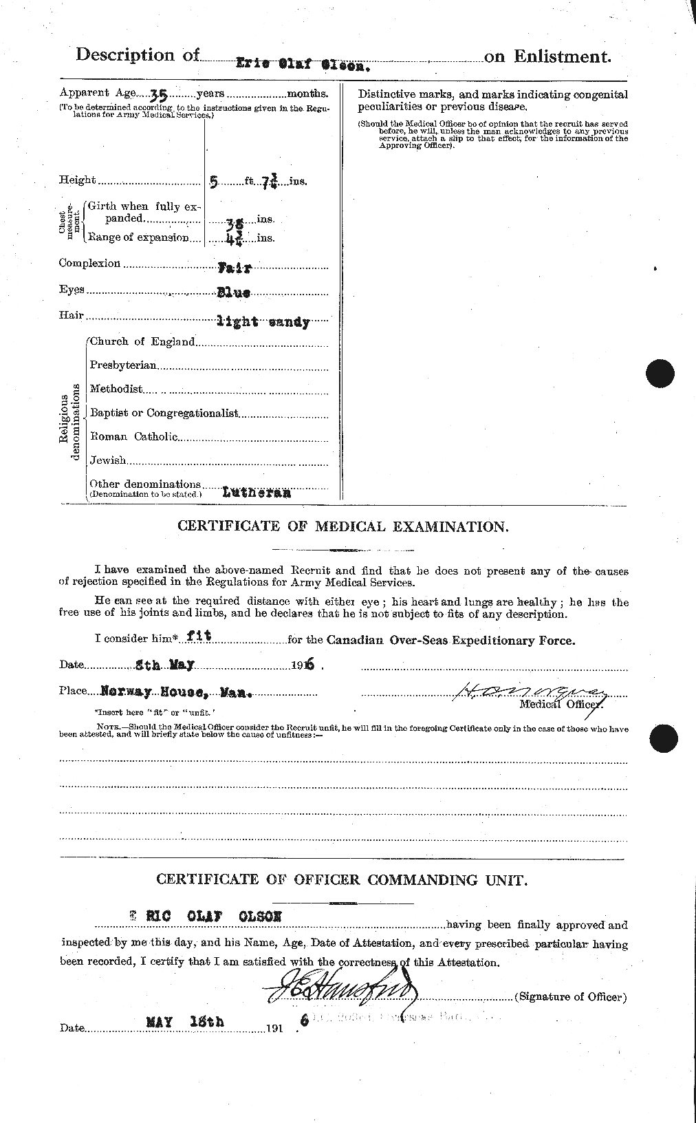 Dossiers du Personnel de la Première Guerre mondiale - CEC 557199b