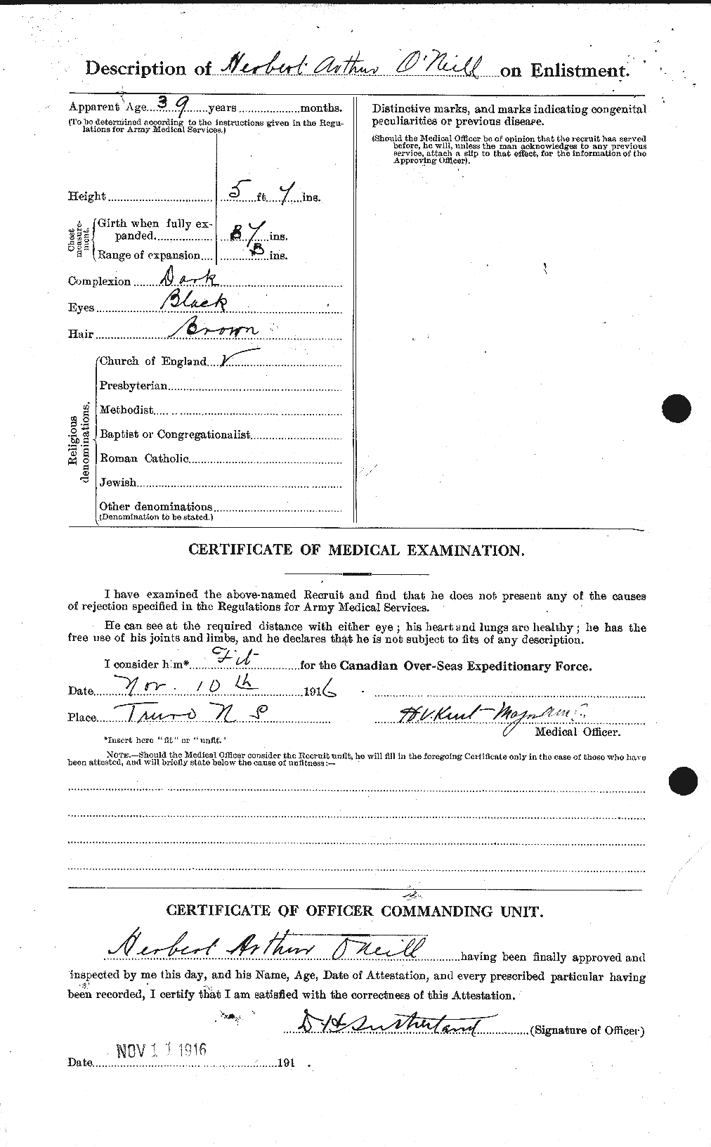 Dossiers du Personnel de la Première Guerre mondiale - CEC 557753b