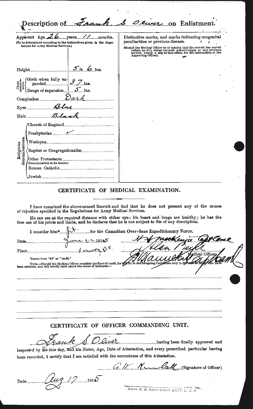 Personnel Records of the First World War - CEF 557916b