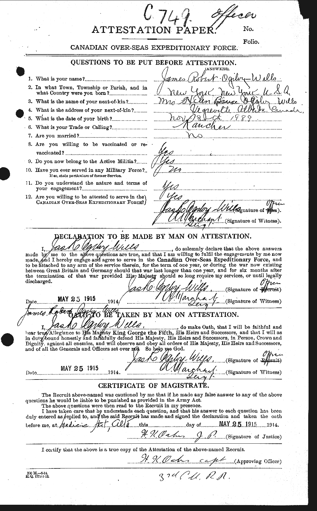 Personnel Records of the First World War - CEF 558772a