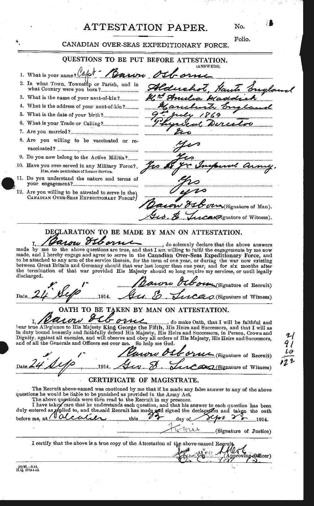 Personnel Records of the First World War - CEF 559162a