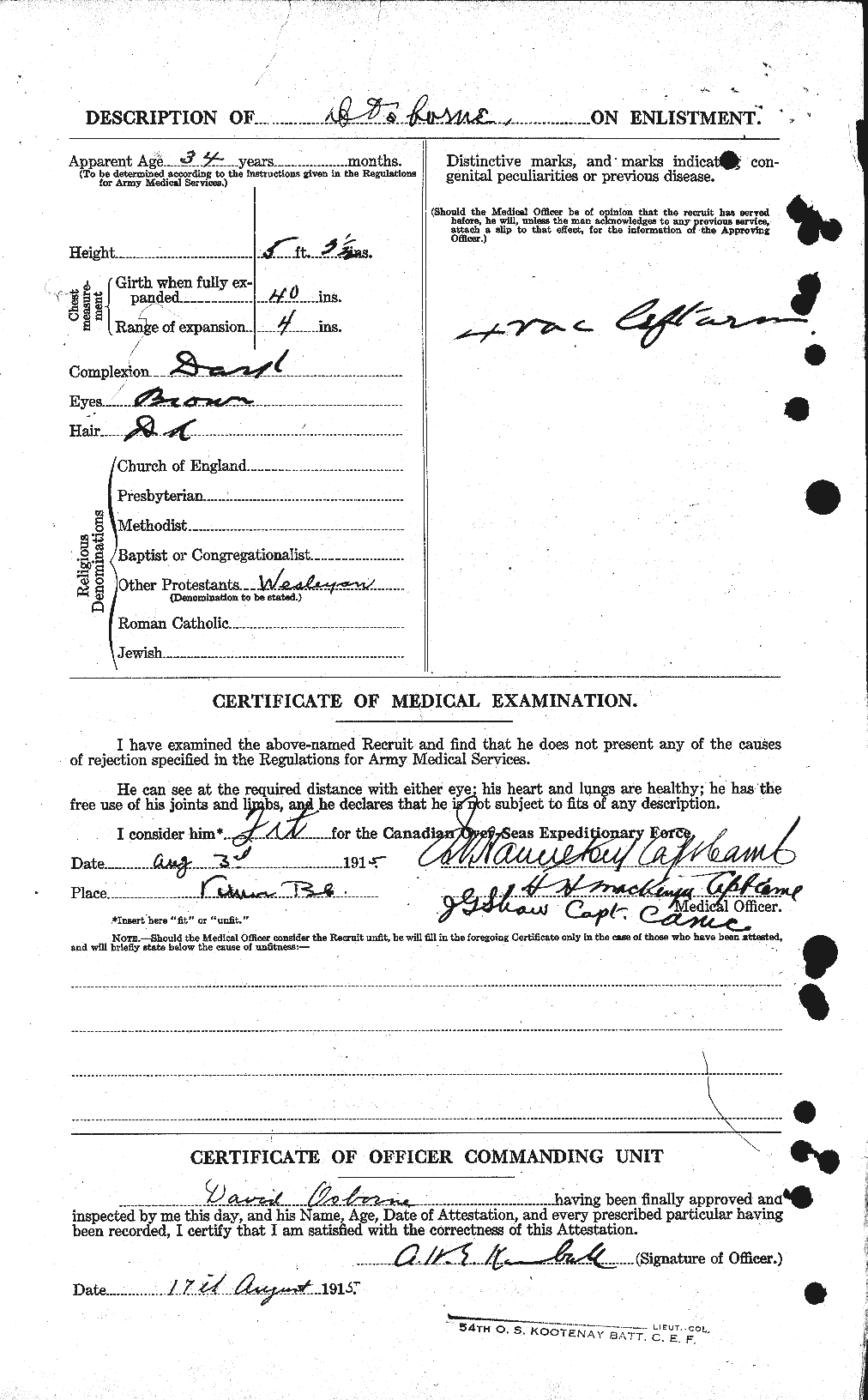 Personnel Records of the First World War - CEF 559185b