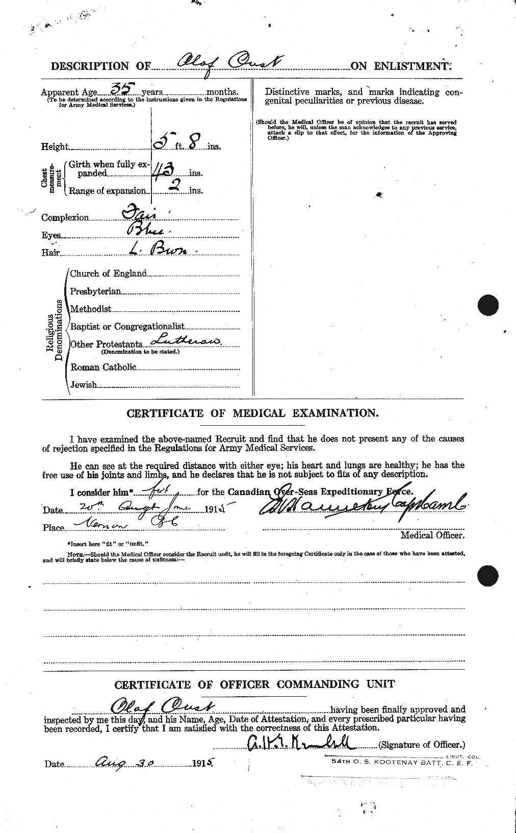 Personnel Records of the First World War - CEF 560991b