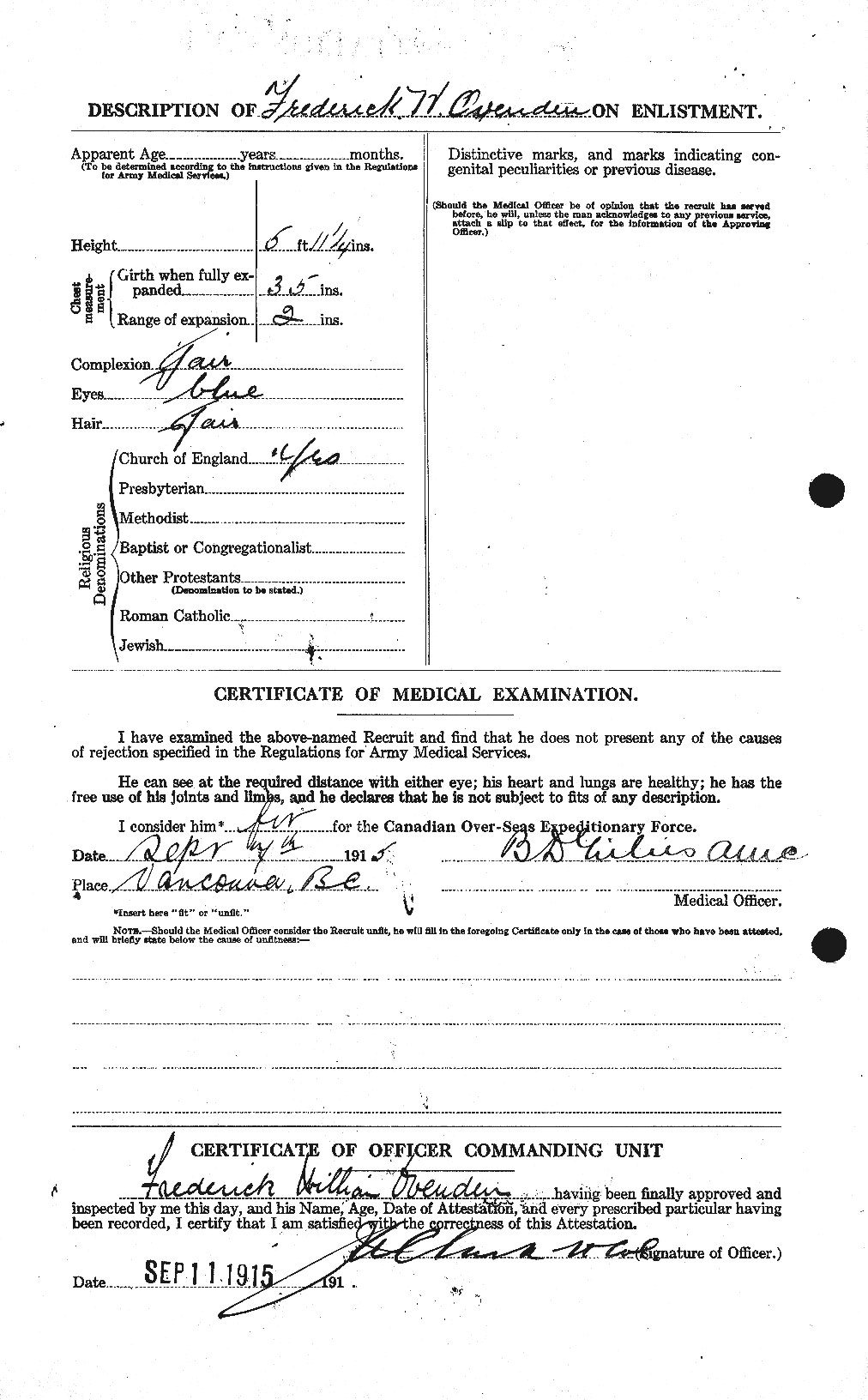 Personnel Records of the First World War - CEF 561039b