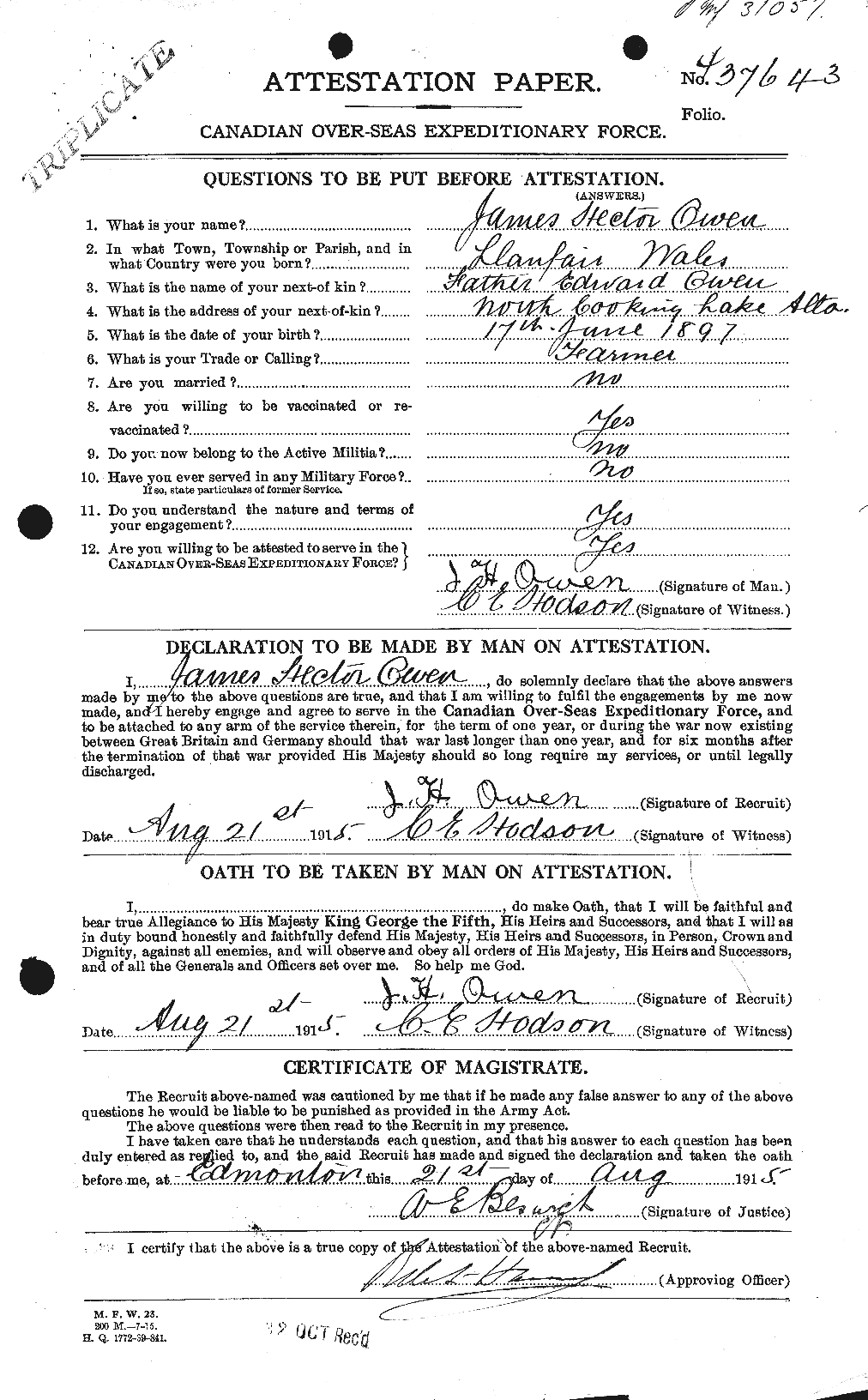 Personnel Records of the First World War - CEF 561312a