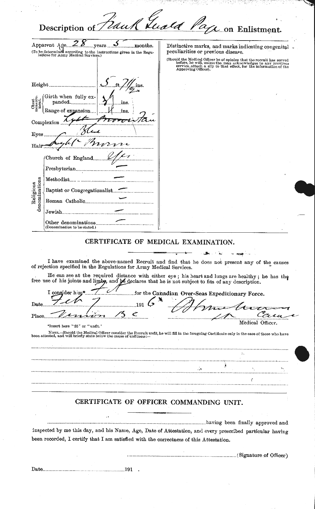 Personnel Records of the First World War - CEF 562069b
