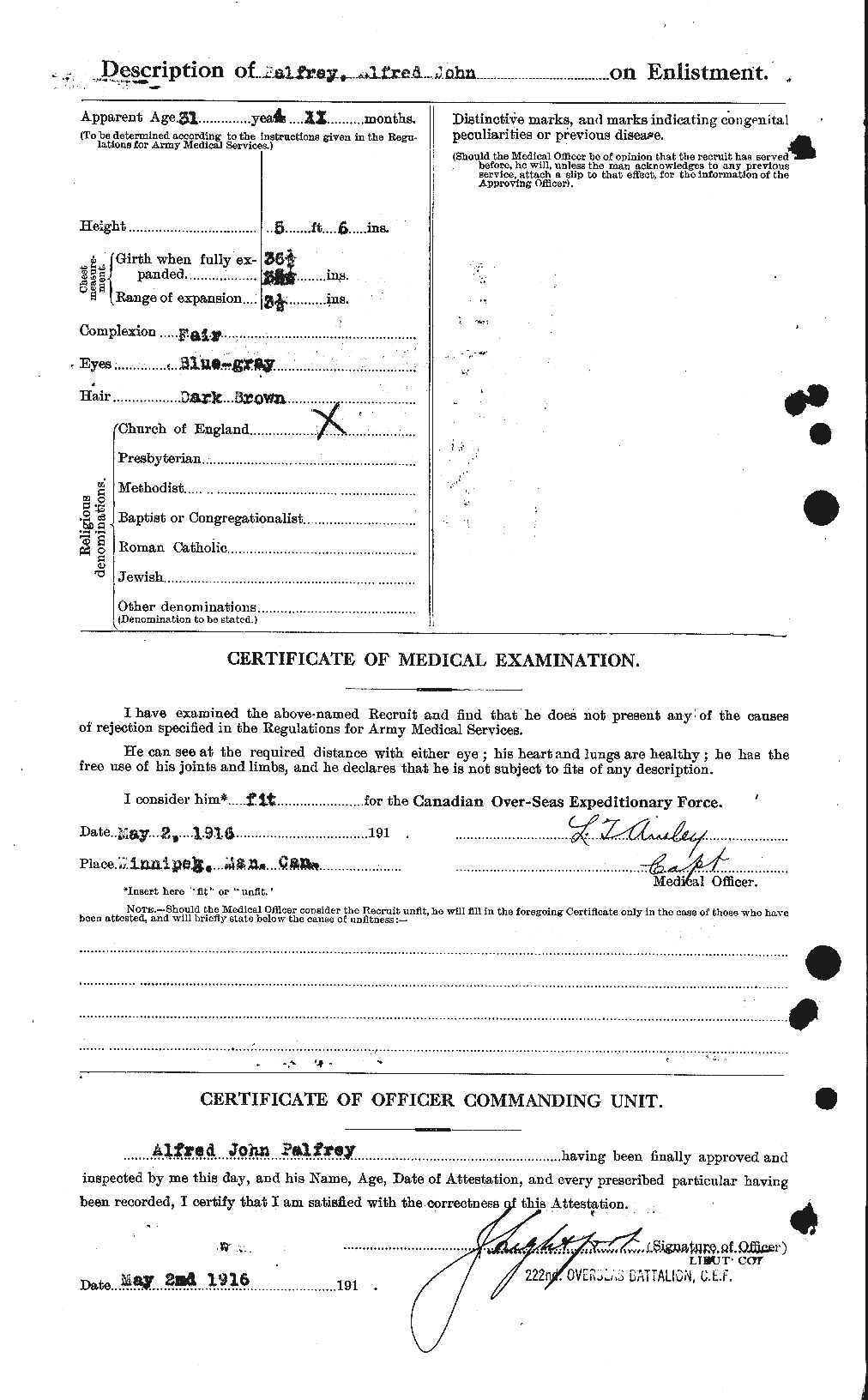 Personnel Records of the First World War - CEF 562627b