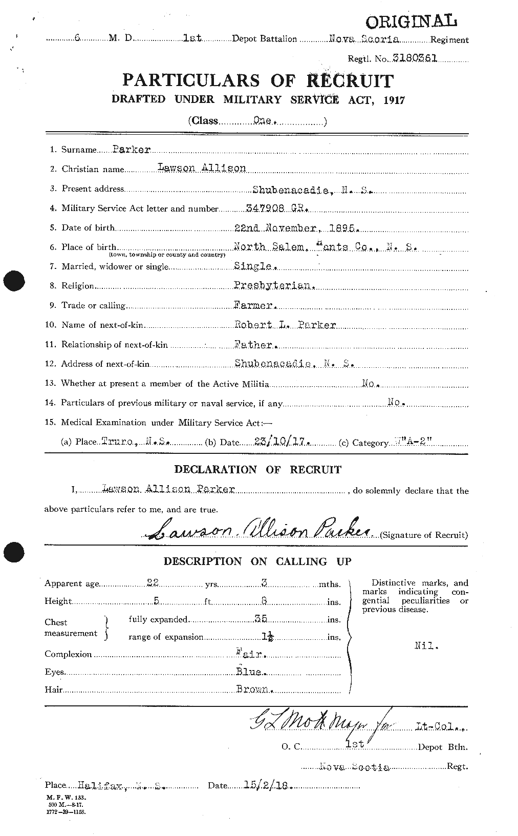 Personnel Records of the First World War - CEF 565522a