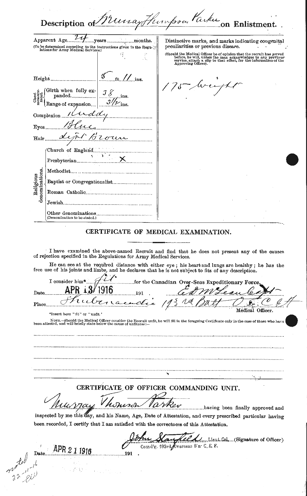Personnel Records of the First World War - CEF 565674b