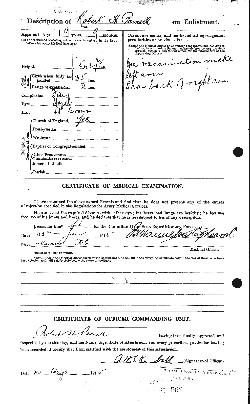 Personnel Records of the First World War - CEF 566363b