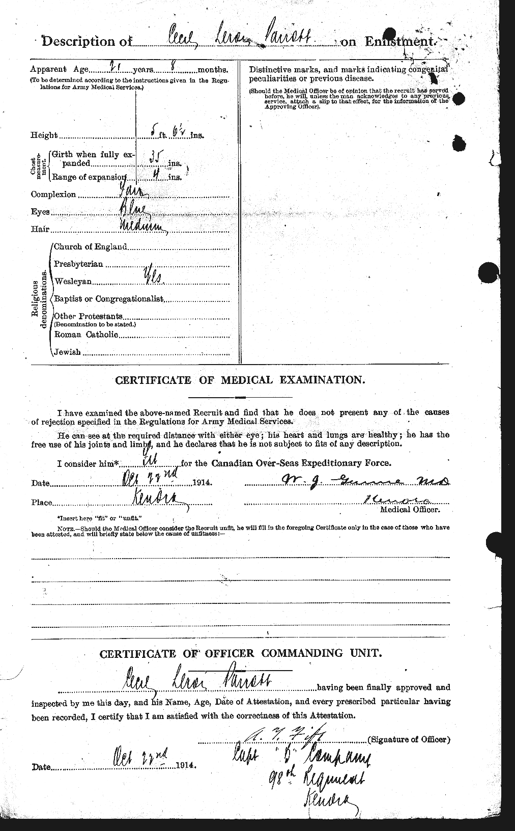 Personnel Records of the First World War - CEF 566549b