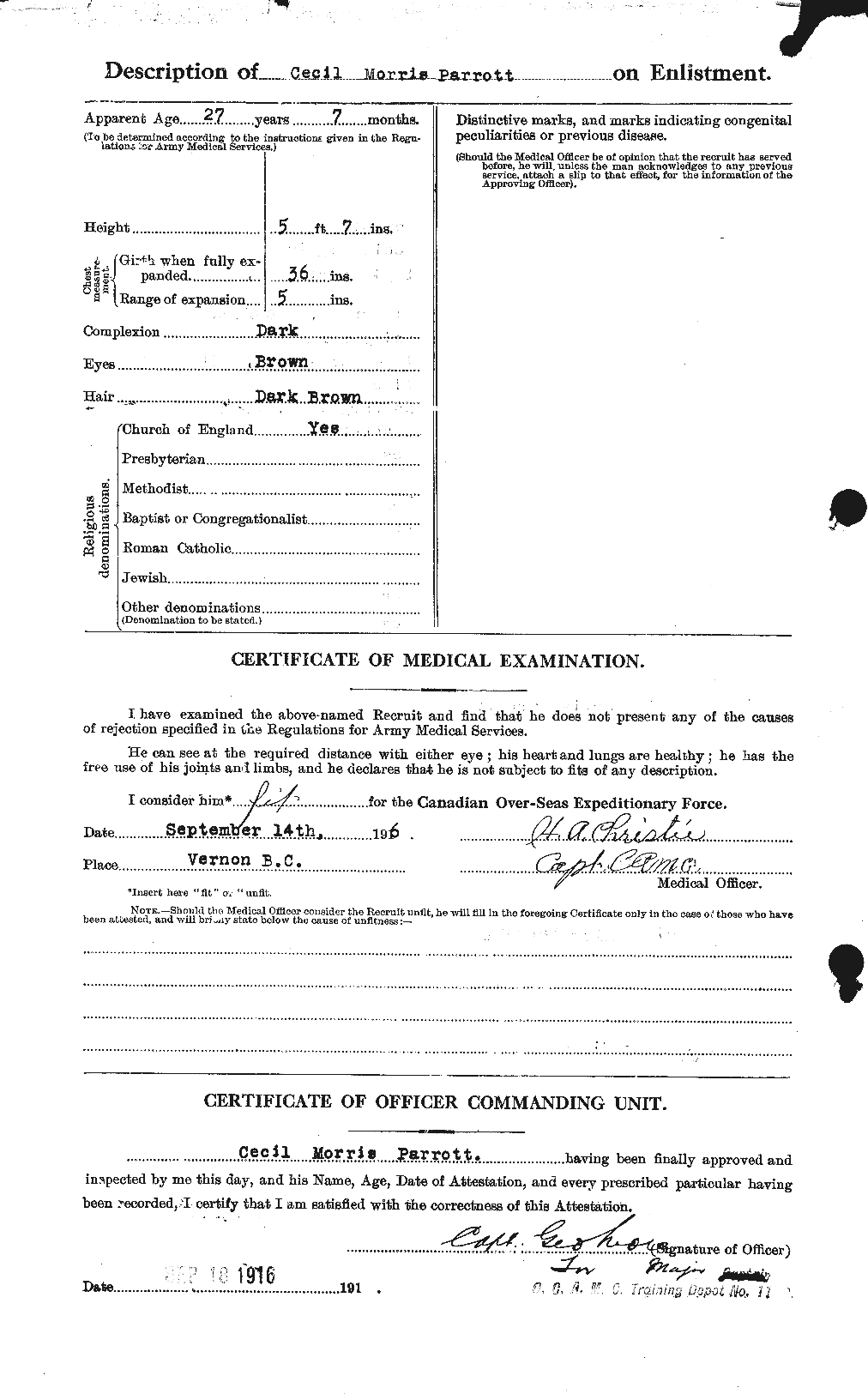 Personnel Records of the First World War - CEF 566550b
