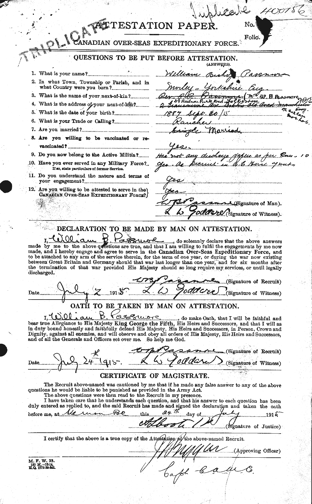 Personnel Records of the First World War - CEF 567358a