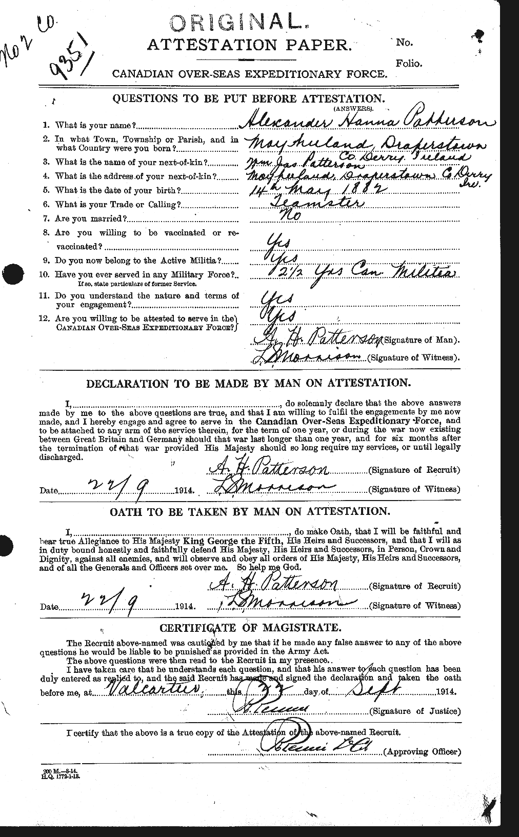Personnel Records of the First World War - CEF 568212a