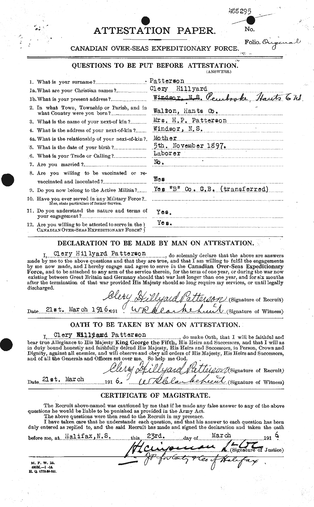 Personnel Records of the First World War - CEF 568303a