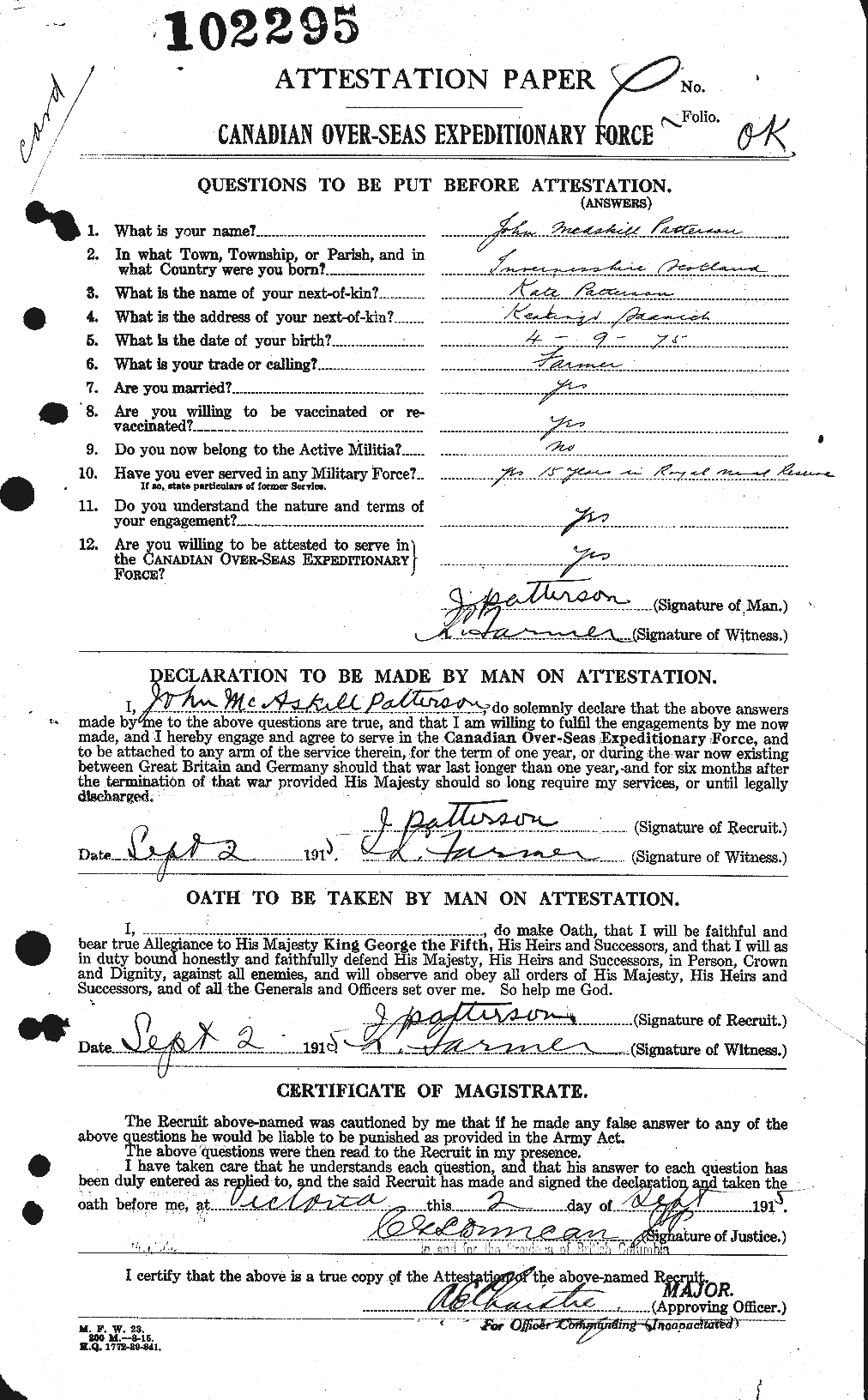 Personnel Records of the First World War - CEF 568605a