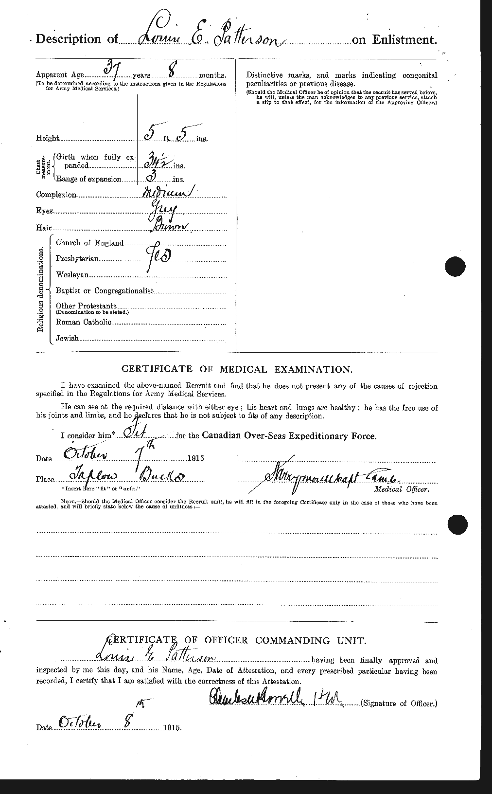 Personnel Records of the First World War - CEF 568654b
