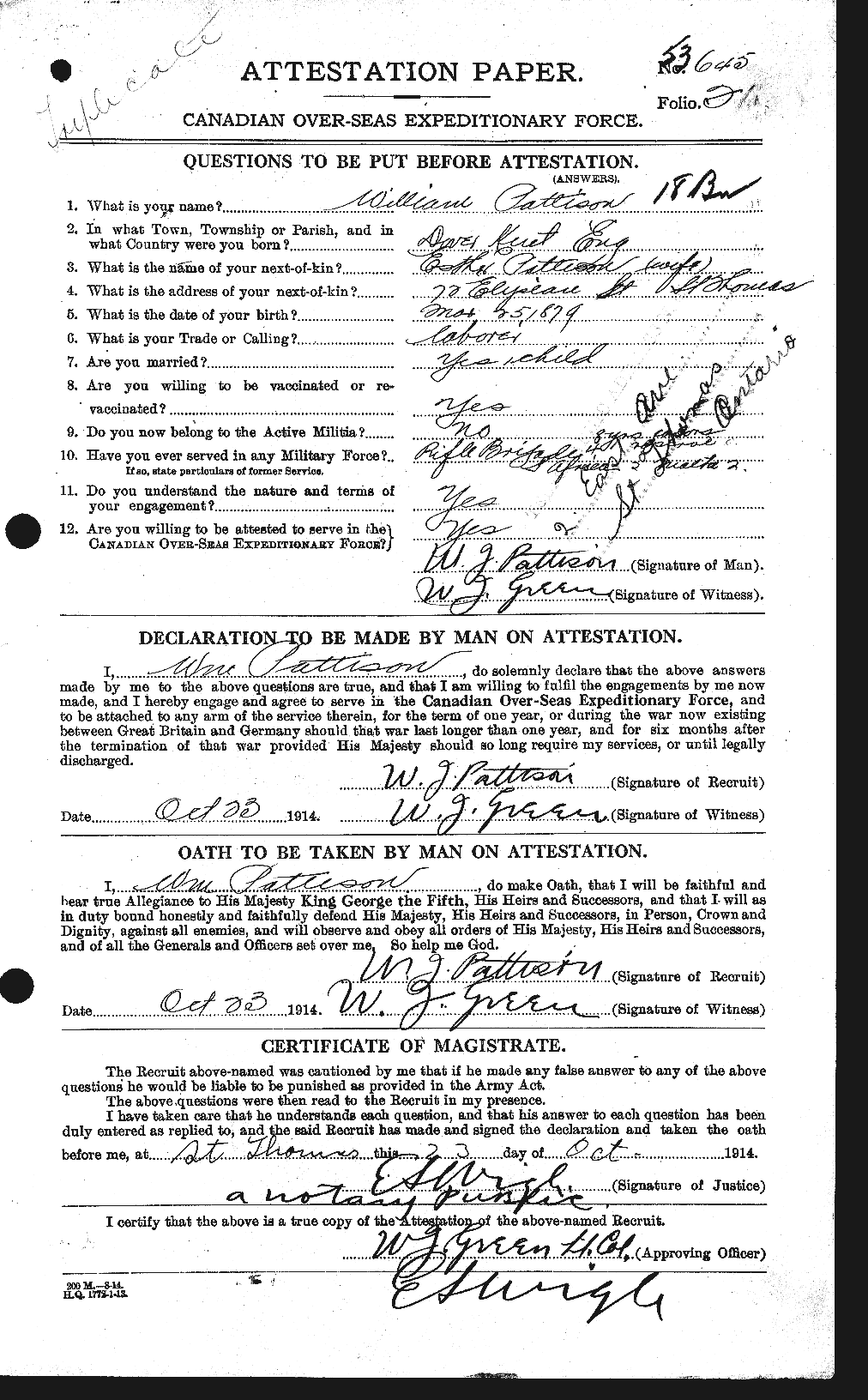 Personnel Records of the First World War - CEF 568989a