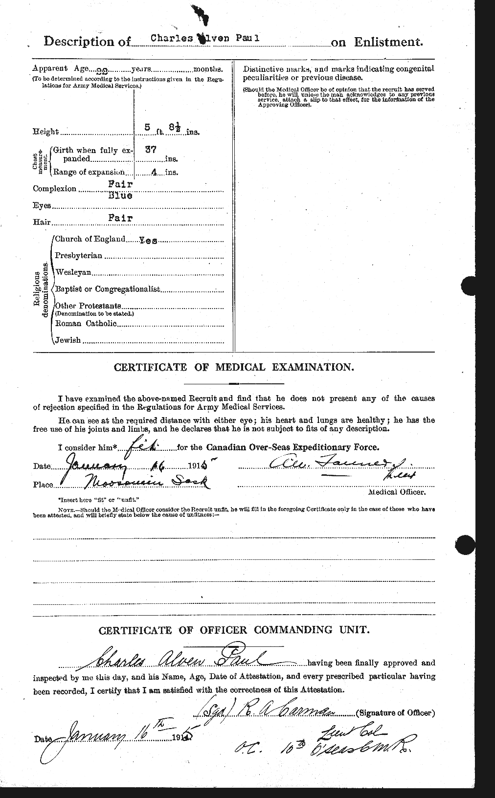 Personnel Records of the First World War - CEF 569150b