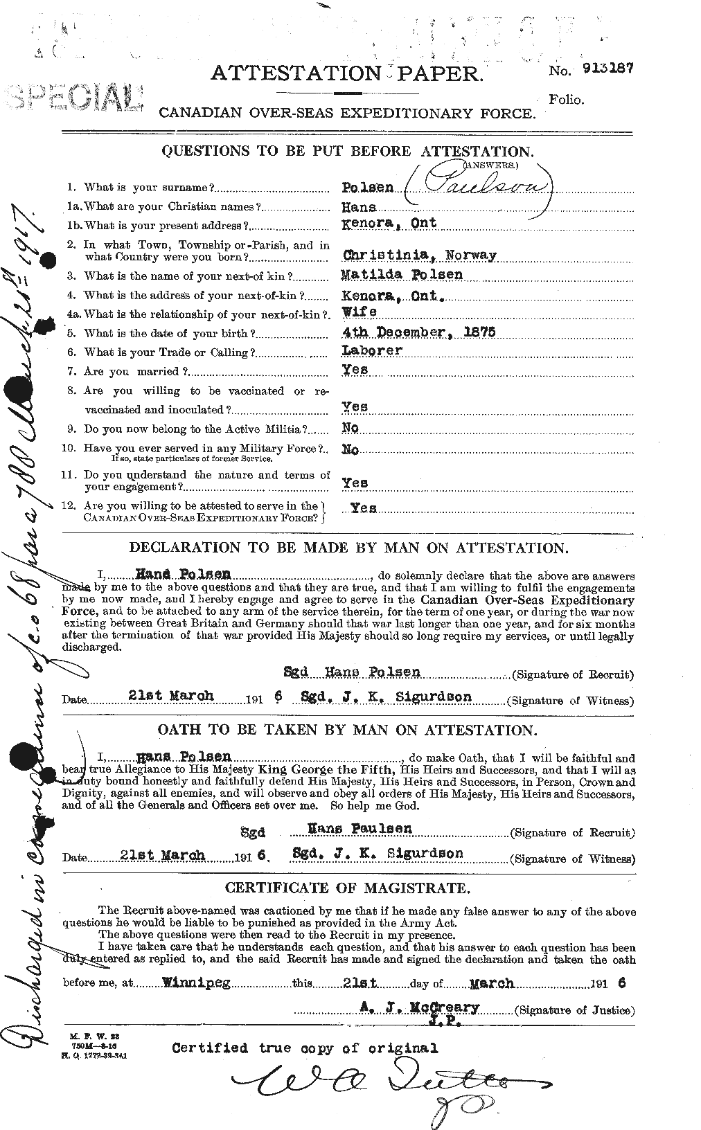 Personnel Records of the First World War - CEF 569522a