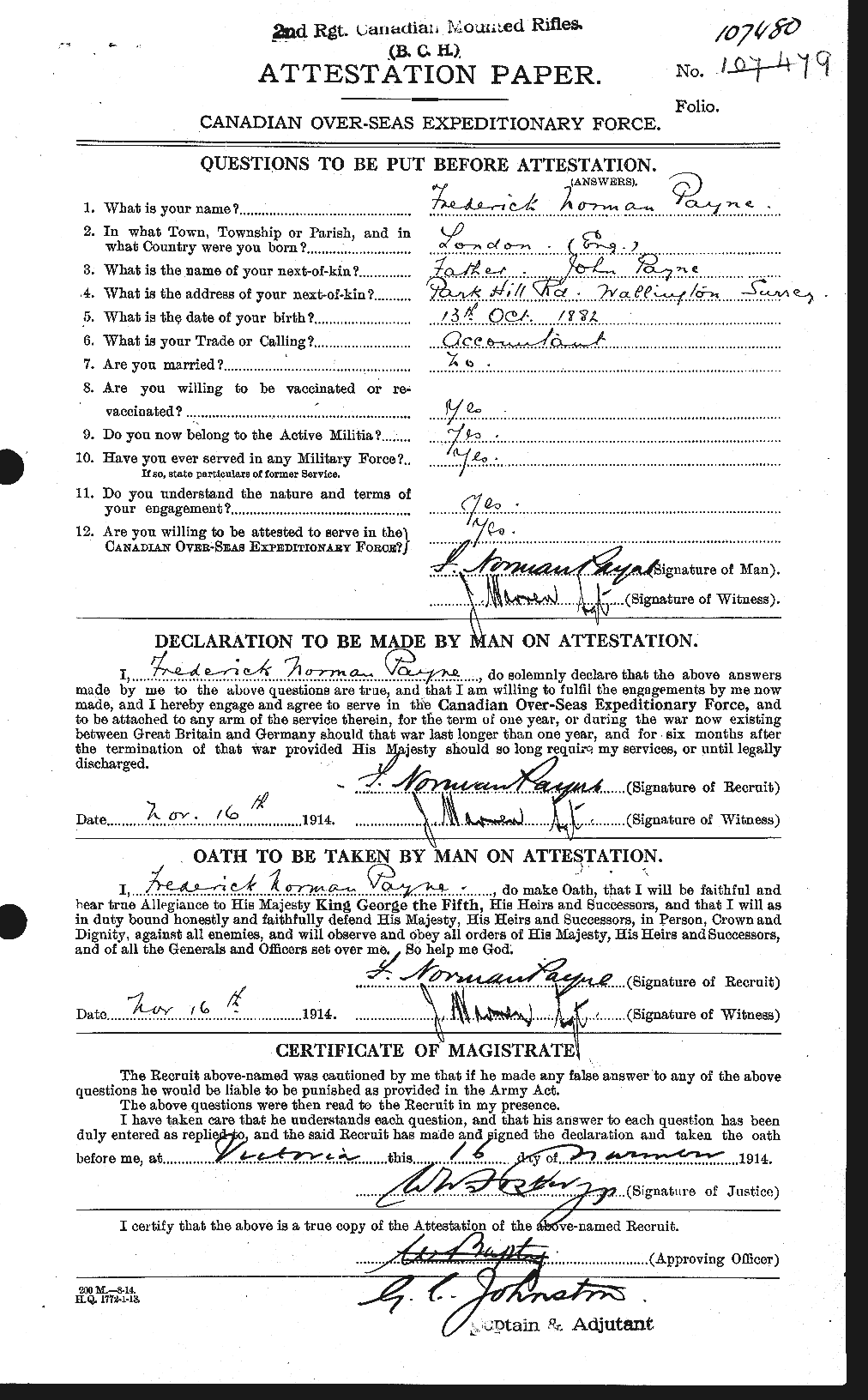 Personnel Records of the First World War - CEF 569915a