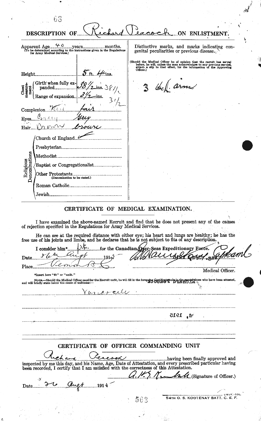Personnel Records of the First World War - CEF 570398b