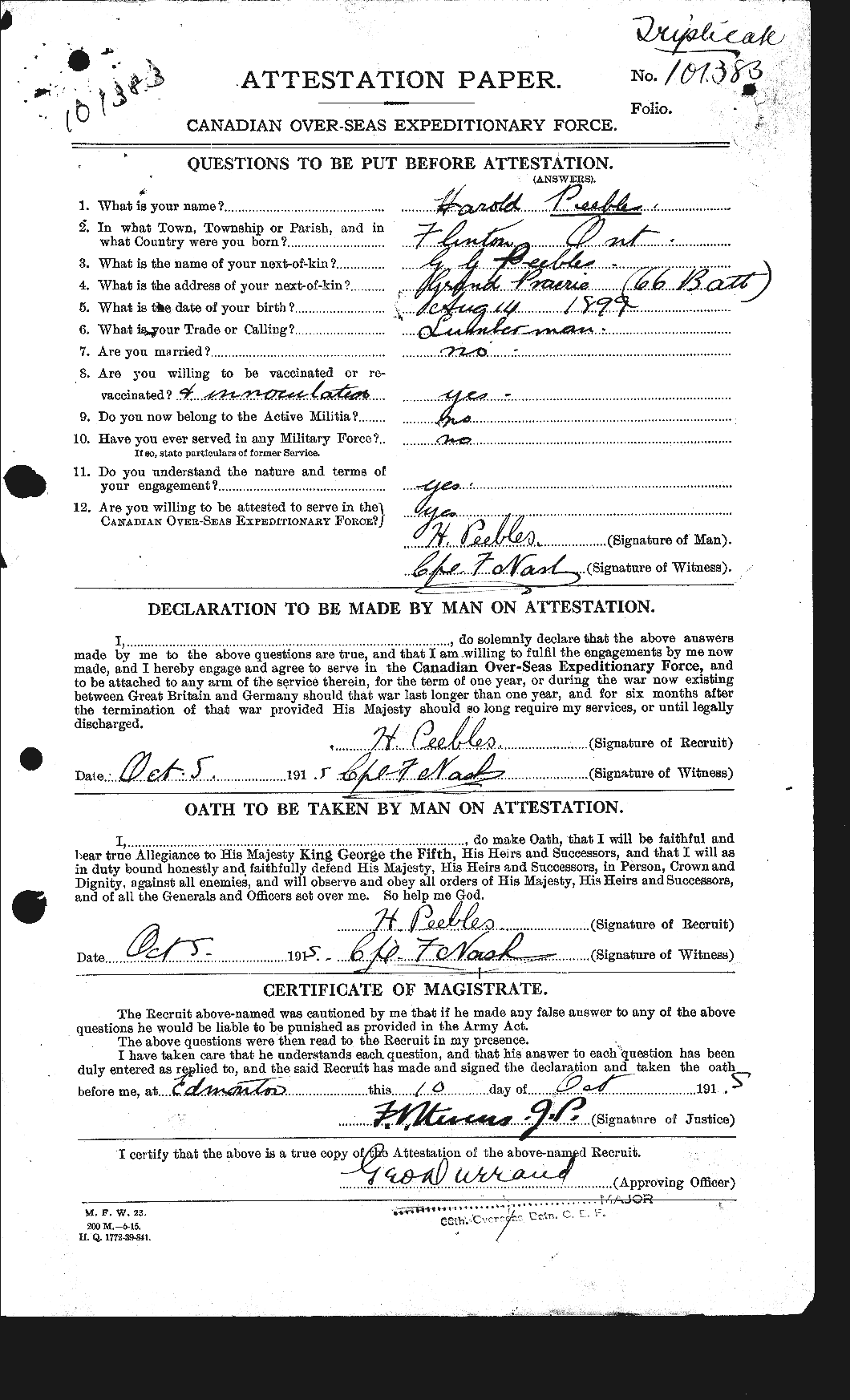 Personnel Records of the First World War - CEF 571783a