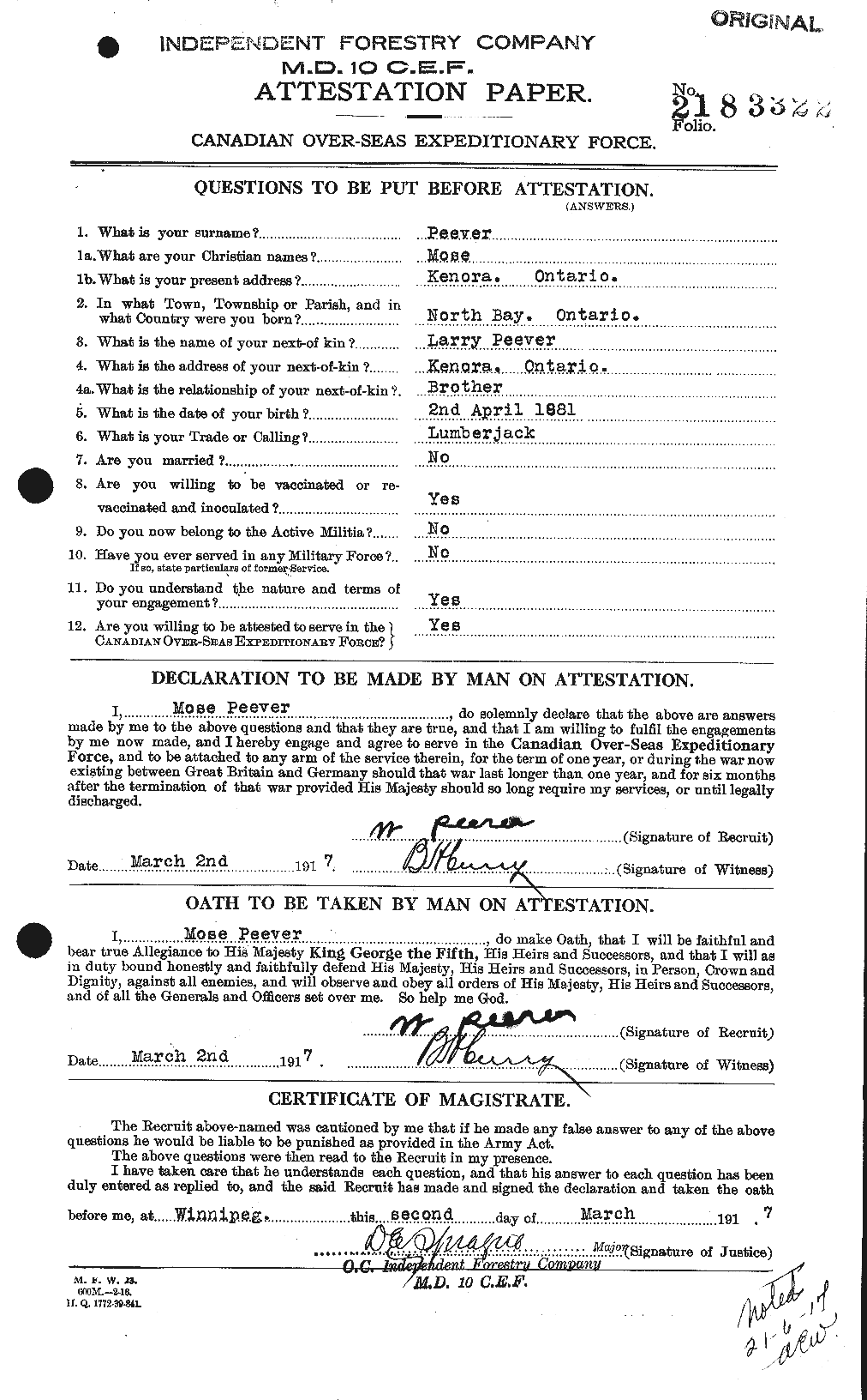 Personnel Records of the First World War - CEF 571965a