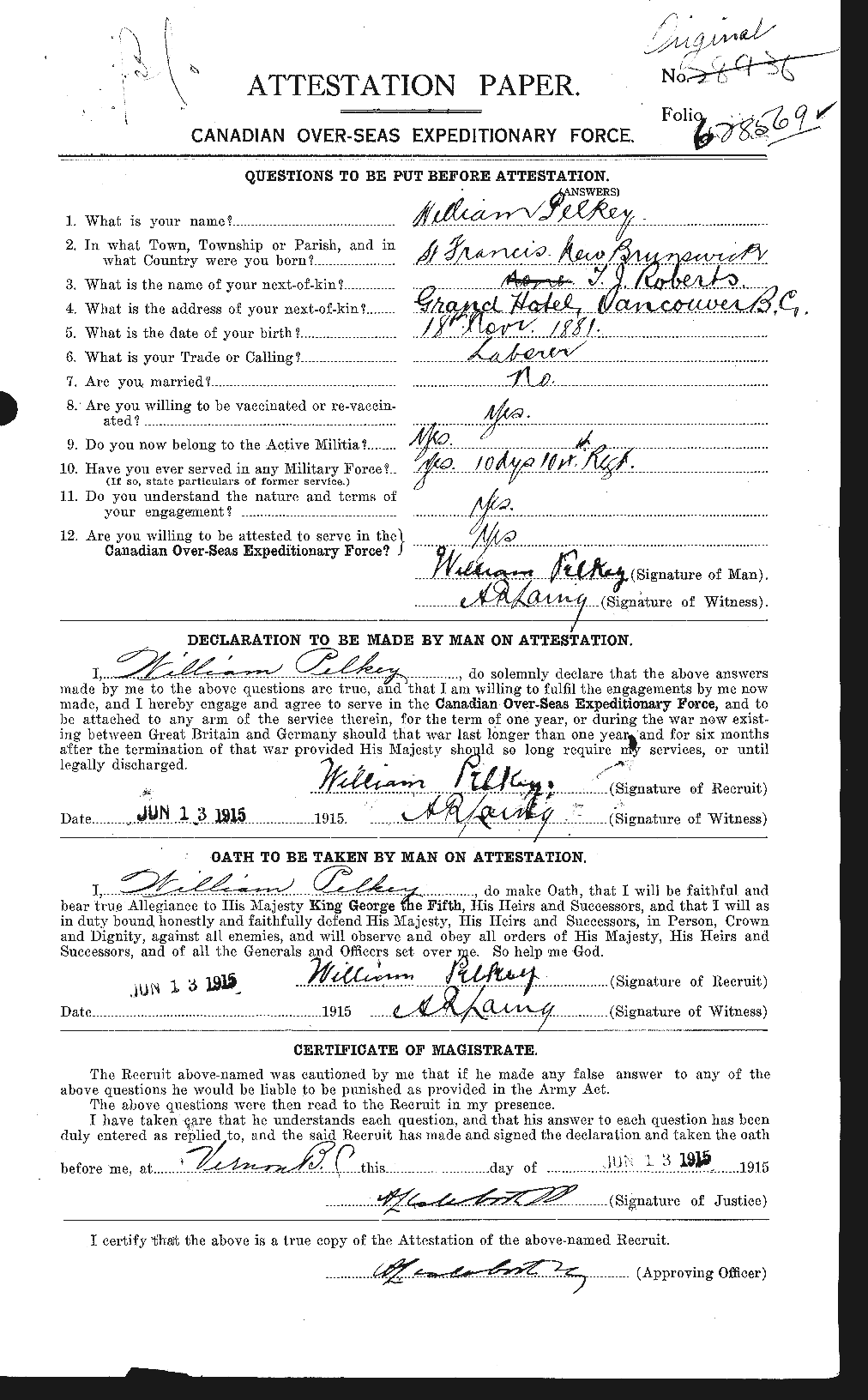 Personnel Records of the First World War - CEF 572176a