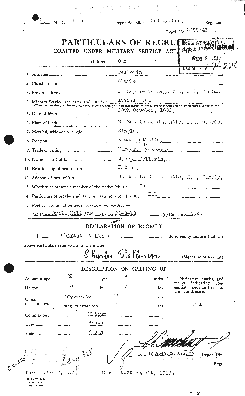 Personnel Records of the First World War - CEF 572240a