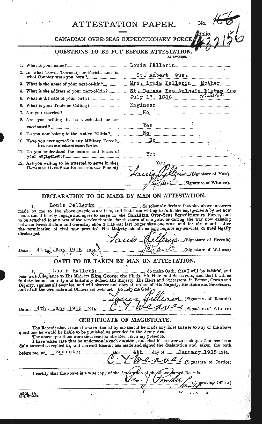 Personnel Records of the First World War - CEF 572260a