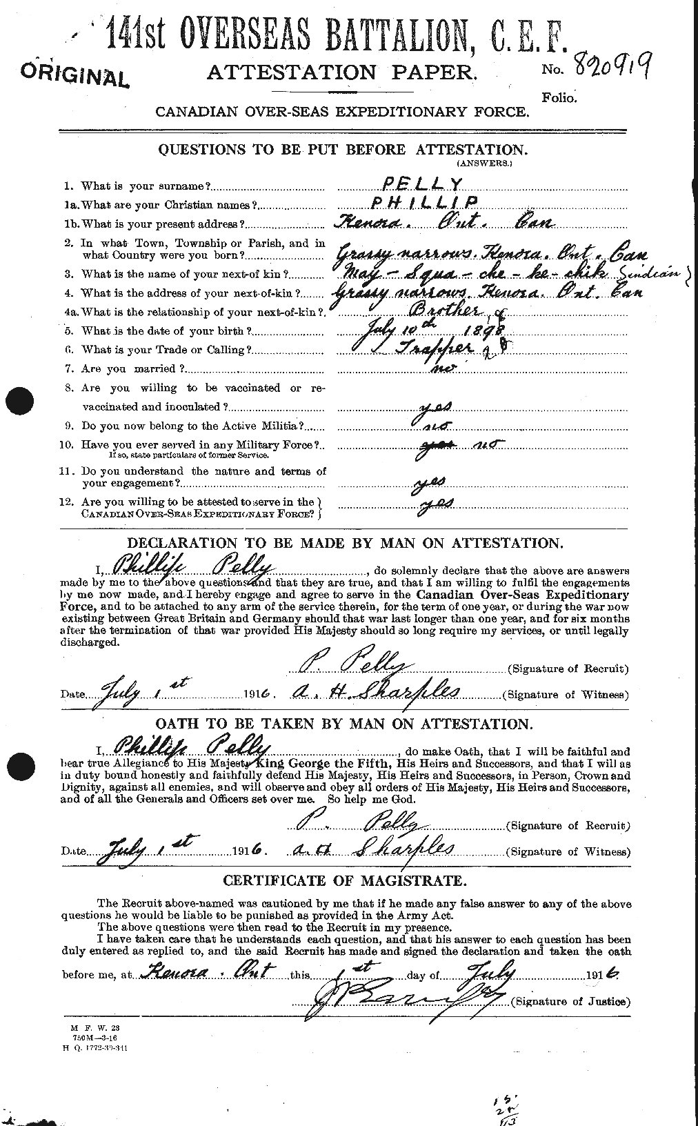 Personnel Records of the First World War - CEF 572660a