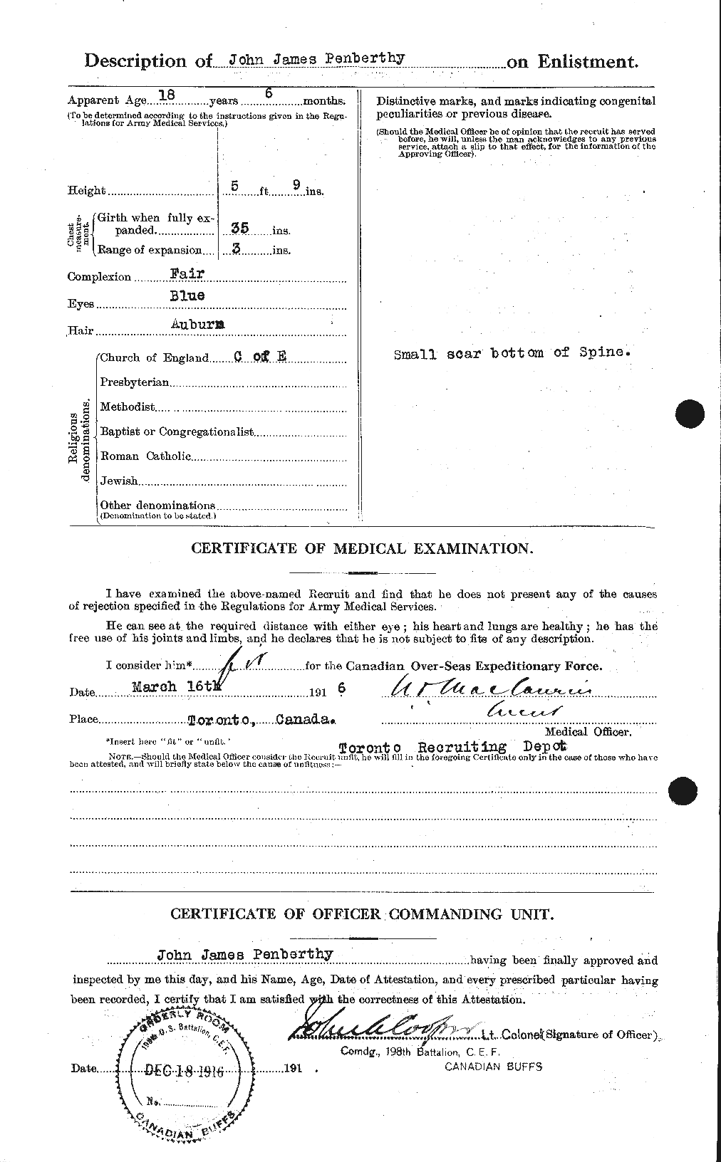 Personnel Records of the First World War - CEF 572840b