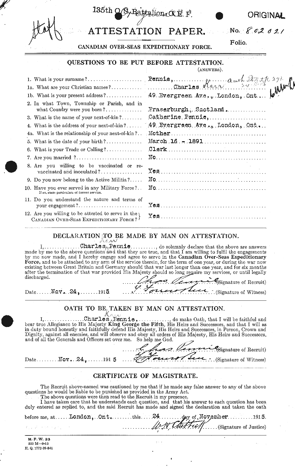 Personnel Records of the First World War - CEF 573187a
