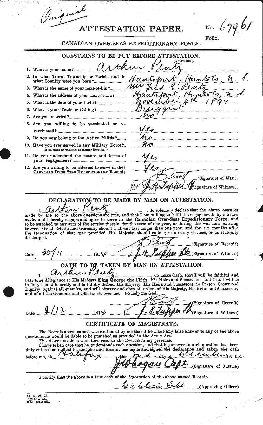 Personnel Records of the First World War - CEF 573488a