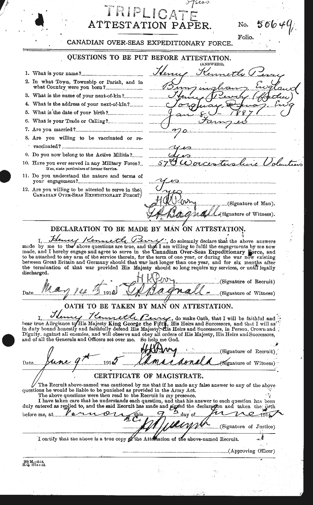 Personnel Records of the First World War - CEF 574893a