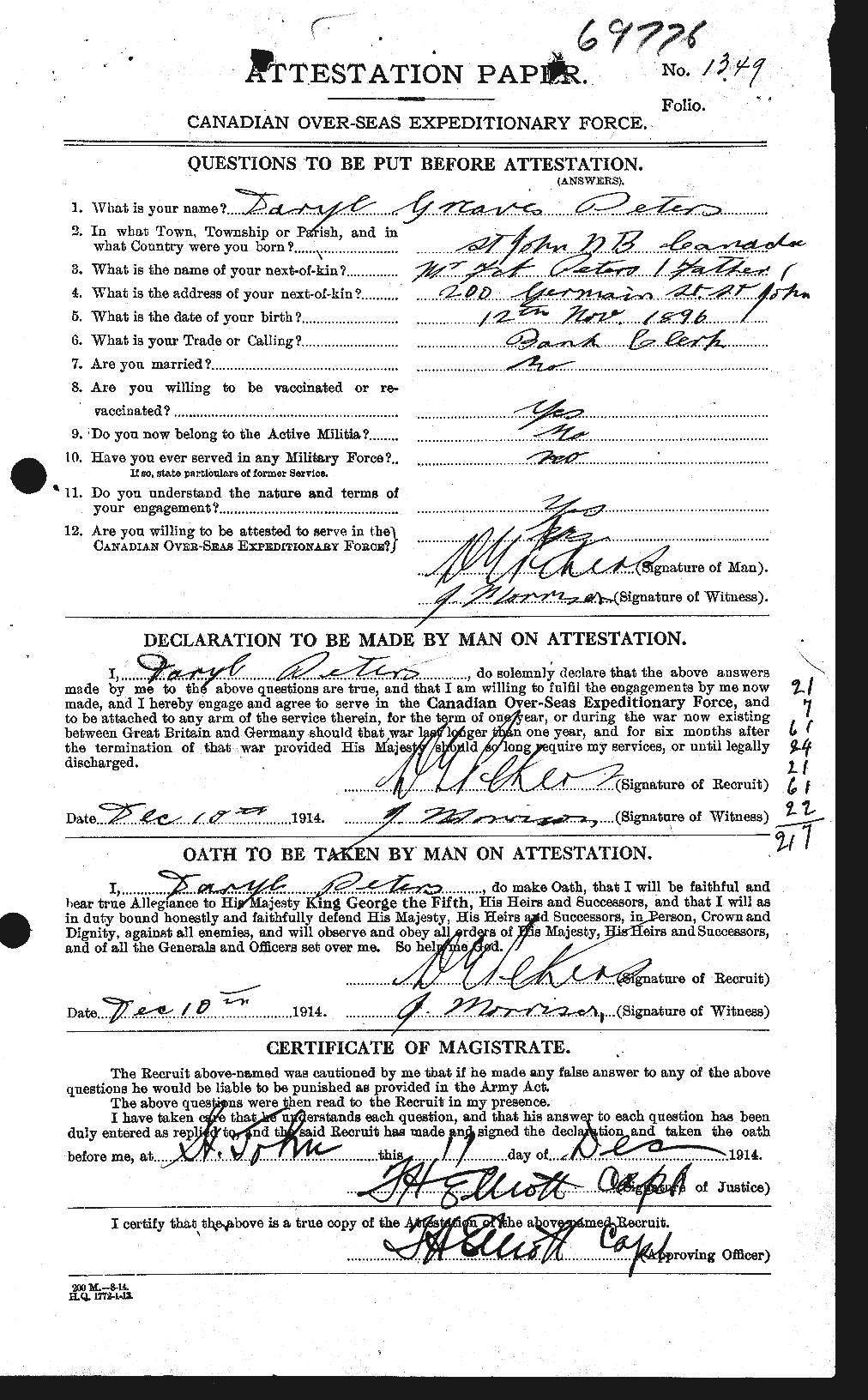 Personnel Records of the First World War - CEF 575386a