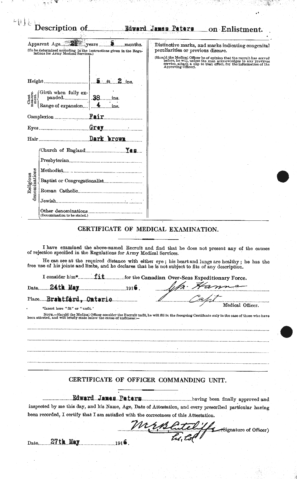 Personnel Records of the First World War - CEF 575409b