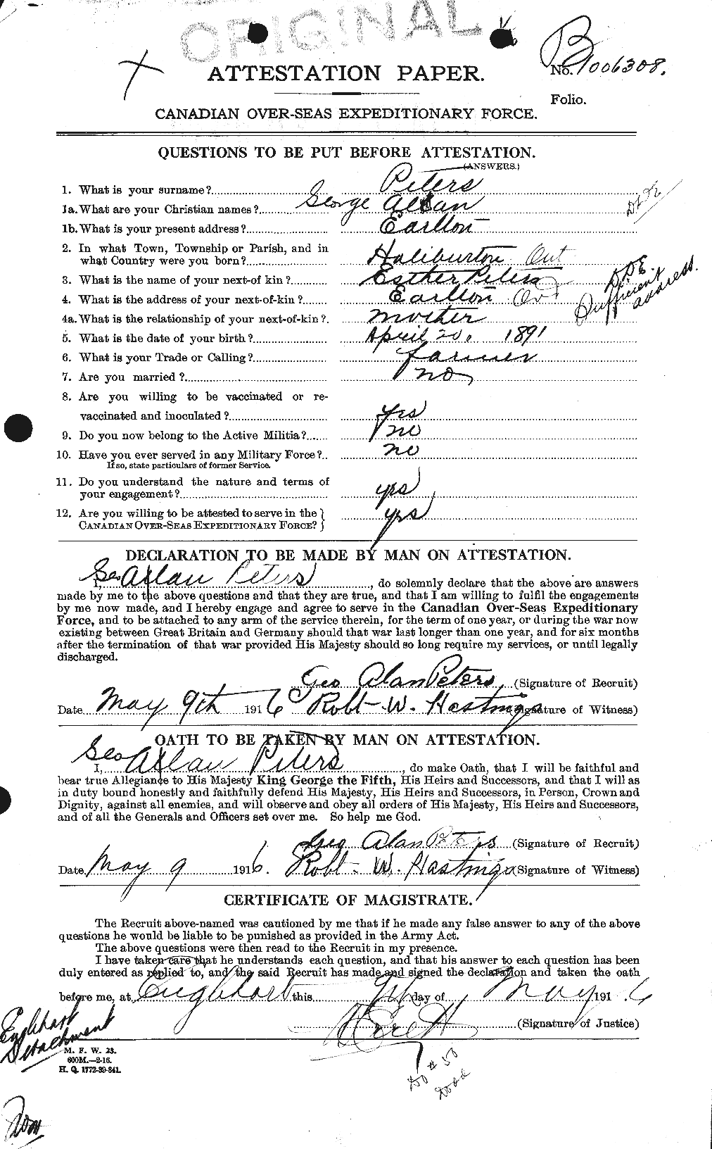 Personnel Records of the First World War - CEF 575454a