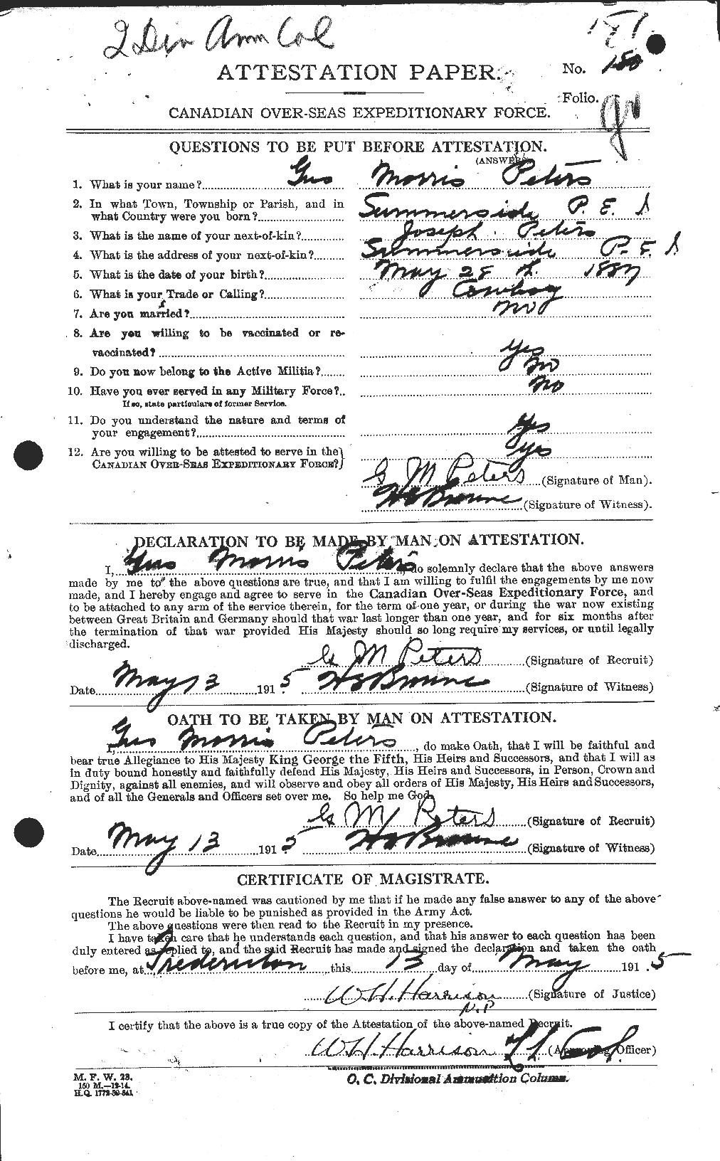Personnel Records of the First World War - CEF 575472a