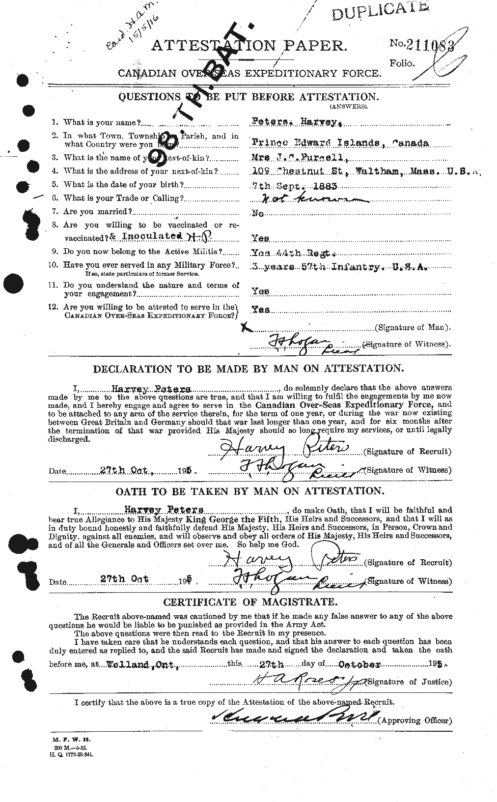 Personnel Records of the First World War - CEF 575483a