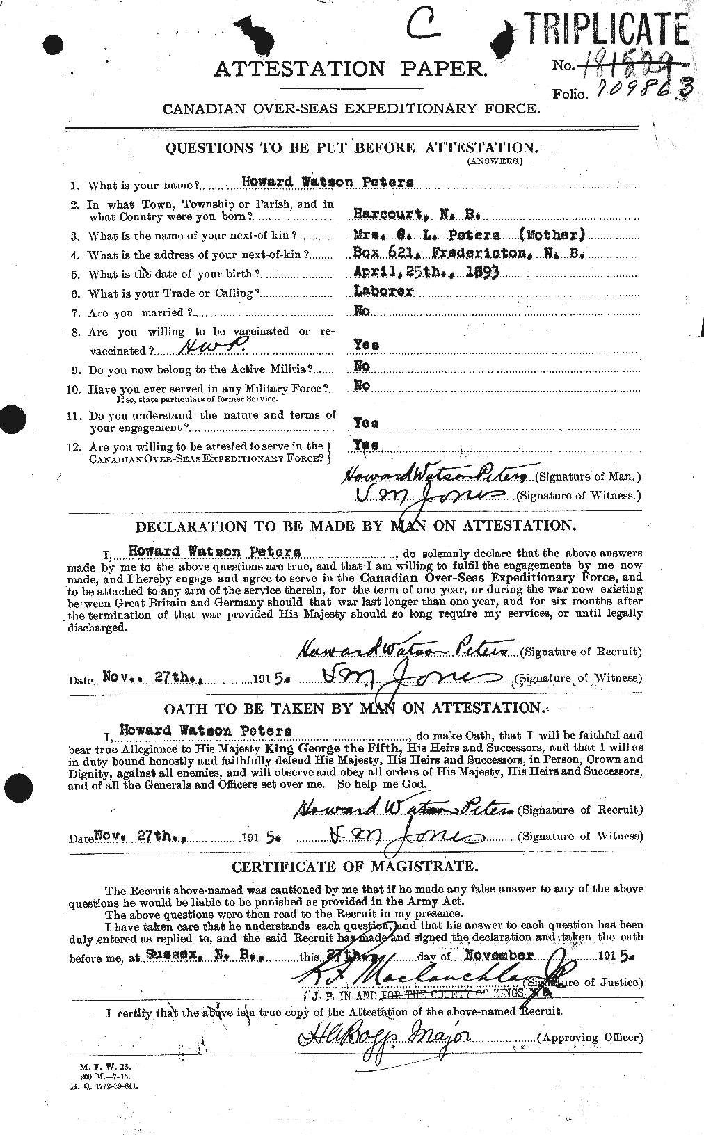 Personnel Records of the First World War - CEF 575505a