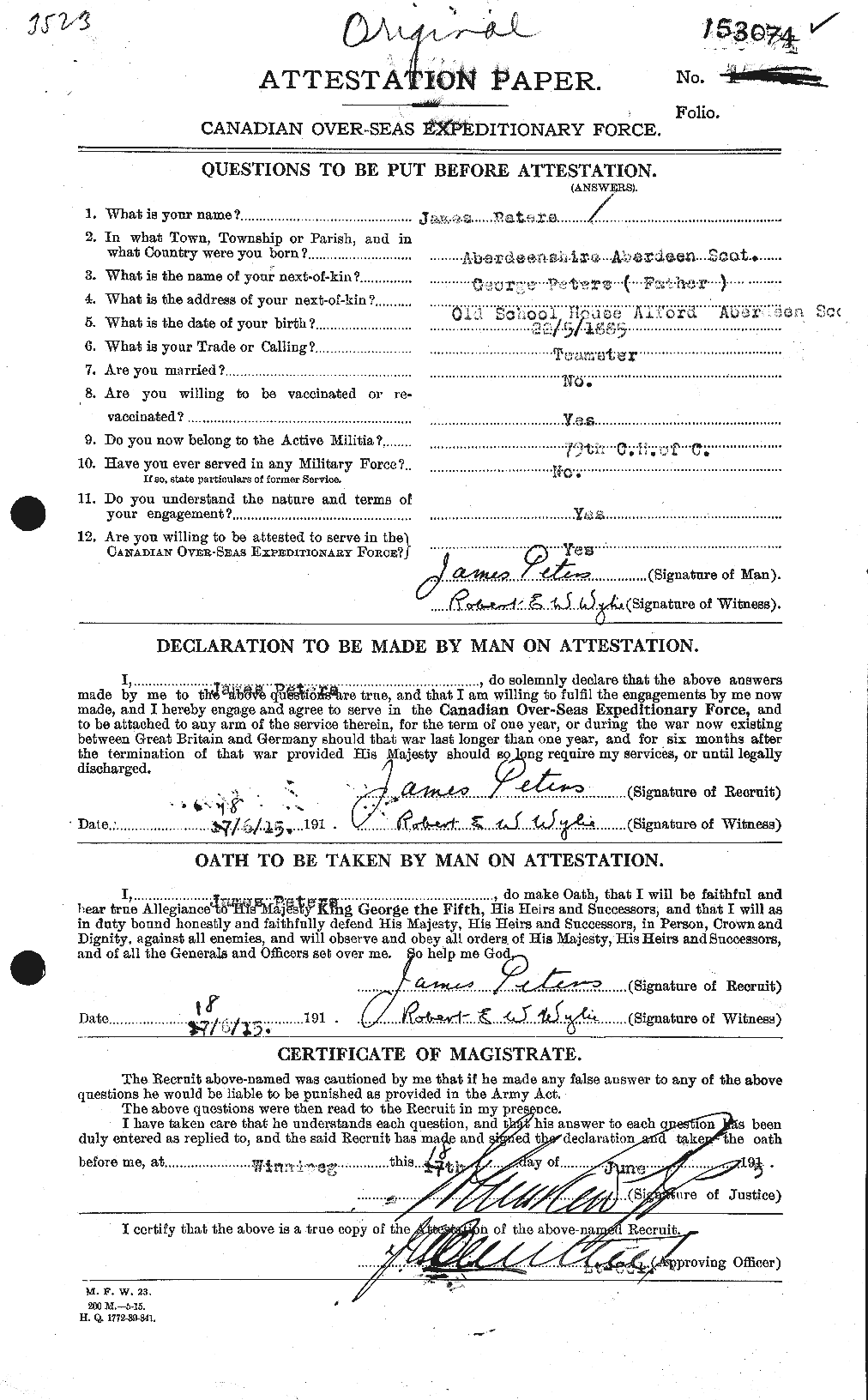 Personnel Records of the First World War - CEF 575516a