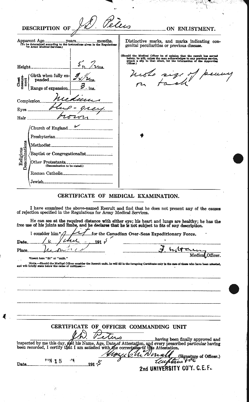 Personnel Records of the First World War - CEF 575525b