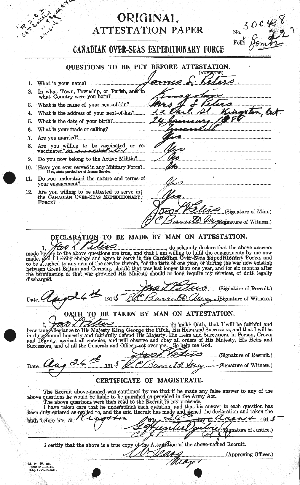 Personnel Records of the First World War - CEF 575528a