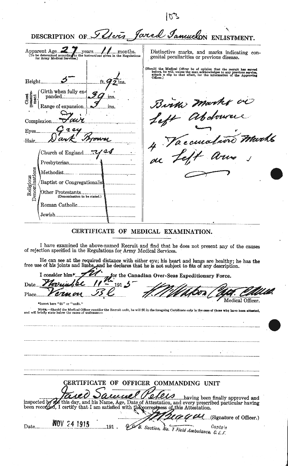 Personnel Records of the First World War - CEF 575531b