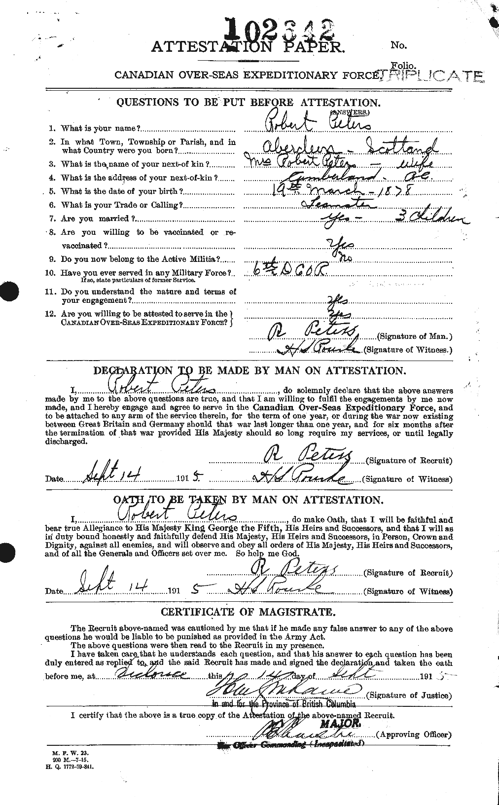 Personnel Records of the First World War - CEF 575608a