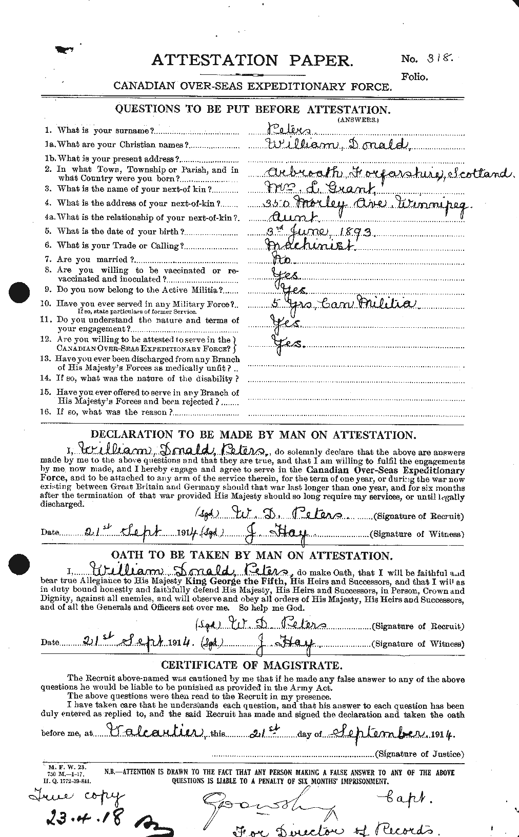 Personnel Records of the First World War - CEF 575653a