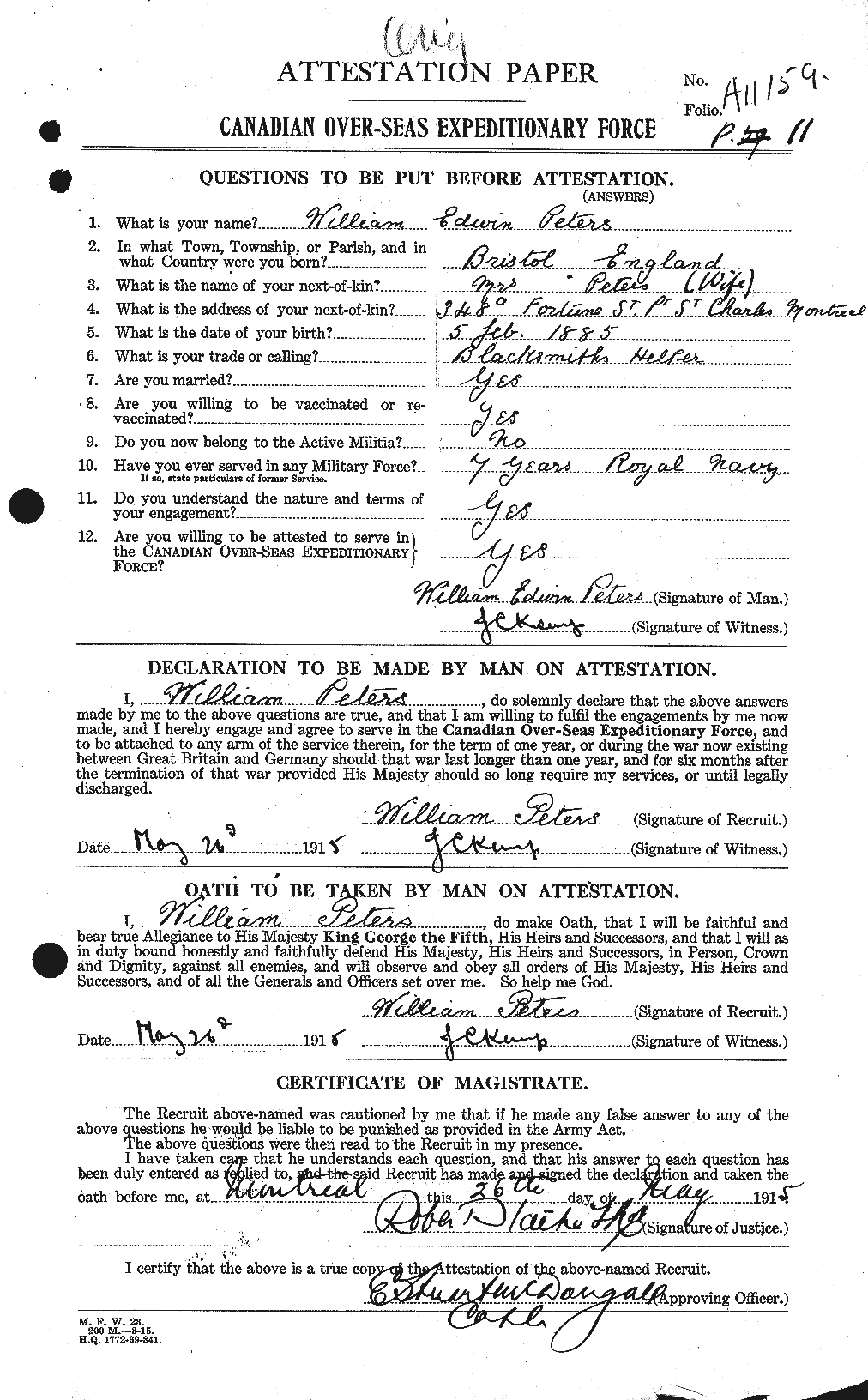 Personnel Records of the First World War - CEF 575655a
