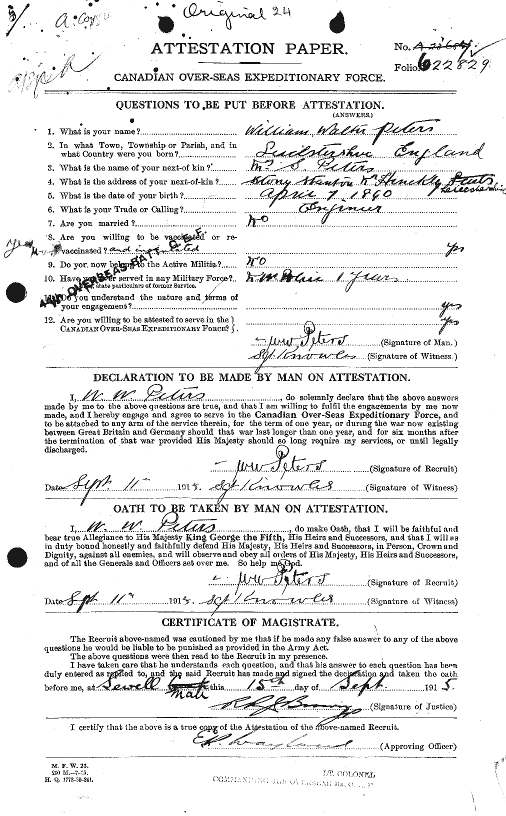 Personnel Records of the First World War - CEF 575662a